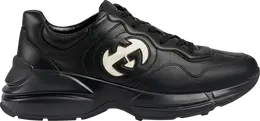 Кроссовки Gucci Rhyton 'Interlocking G - Black Ivory', черный 757857 upg70 1057 | black
