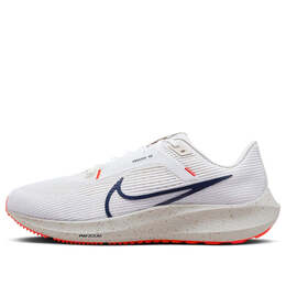 Кроссовки air zoom pegasus 40 wide 'white obsidian' Nike, белый dv7480-100 | white/light orewood brown/phantom/obsidian