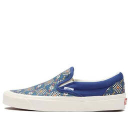 Кроссовки anaheim factory classic slip-on 98 dx 'black green red' Vans, черный vn0a5kx8b0s | blue/white