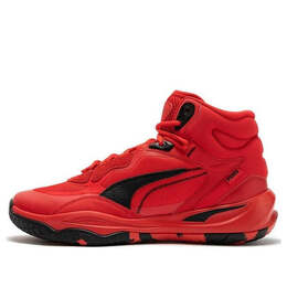 Кроссовки playmaker pro mid 'red black Puma, черный 377902-05 | red blast-fiery red-puma black