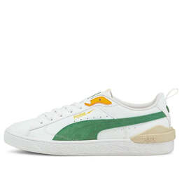 Кроссовки suede bloc 'white amazon green' Puma, белый 380705-02 | white/green/yellow