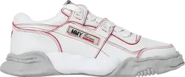 Кроссовки Maison Mihara Yasuhiro Parker OG Sole Leather Low 'White Red', белый a11fw709 wht | white