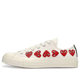 Кроссовки x comme des garcons play chuck 70 low multi heart 'white red' Converse, белый 162975c | white