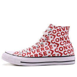 Кроссовки chuck taylor all star high 'wordmark' Converse, белый 163953c | white/red