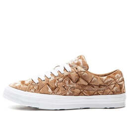 Кроссовки golf le fleur x one star 'quilted velvet brown' Converse, золотой 165599c | gold
