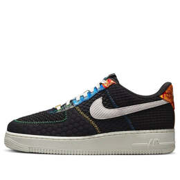 Кроссовки air force 1 low '07 lv8 'multi-material' Nike, черный dz4855-001 | black / sail / university red / white