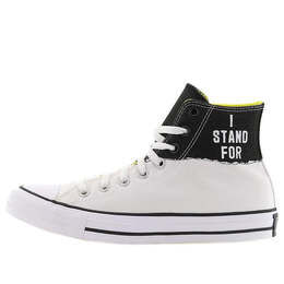 Кроссовки chuck taylor all star high 'i stand for' Converse, белый 165709c | white/black/fresh yellow
