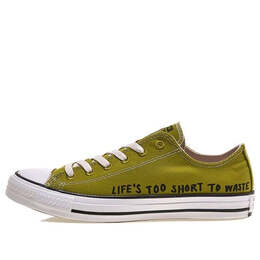 Кроссовки renew chuck taylor all star low 'life's too short to waste' Converse, зеленый 166373c | green/white