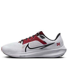 Кроссовки air zoom pegasus 40 'morehouse' Nike, белый dz6002-100 | white/deep cardinal/black