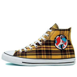 Кроссовки chuck taylor all star high 'plaid pack - world peace' Converse, черный 167412f | black/yellow