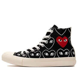 Кроссовки cdg x chuck taylor all starmulti-heart 'black white' Converse, черный 168982c | black/white