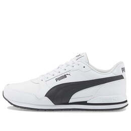 Кроссовки st runner v3 leather 'white black' Puma, белый 384855-09 | white/black