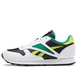 Кроссовки classic leather mark 'black hero yellow' Reebok, черный ef7848 | black