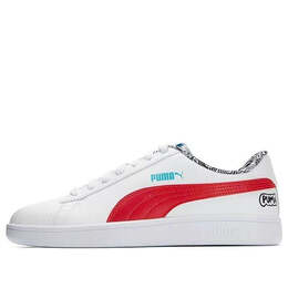 Кроссовки smash v2 'me happy - white red' Puma, белый 386396-01 | white/red/black