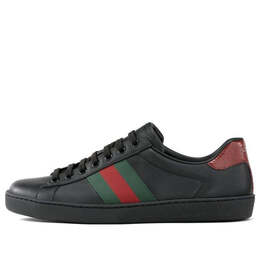 Кроссовки ace leather 'black' Gucci, черный 386750-a38d0-1078 | black