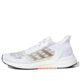 Кроссовки ultraboost summer.rdy 'white solar red' Adidas, белый eg0773 | white/brown/orange