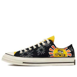 Кроссовки chuck 70 low 'sunny floral' Converse, черный 172825c | black/yellow