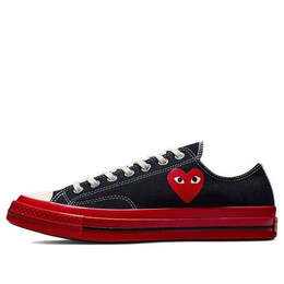 Кроссовки x comme des garcons play chuck 70 low 'black red' Converse, черный a01795c | black/red