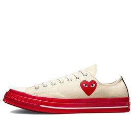 Кроссовки x comme des garcons play chuck 70 low 'pristine red' Converse, бежевый a01796c | cream/red