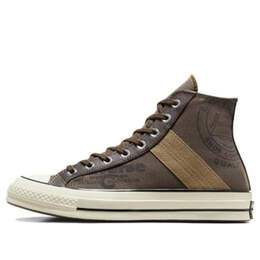 Кроссовки chuck 70 leather overlay high 'engine smoke' Converse, мультиколор a07123c | engine smoke/egret/black