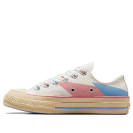 Кроссовки chuck 70 low 'beige pink blue abstract' Converse, бежевый a07150c | beige/red/blue