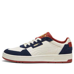 Кроссовки court classic lux sd 'white navy' Puma, мультиколор 395087-05 | alpine snow/club navy/puma gold