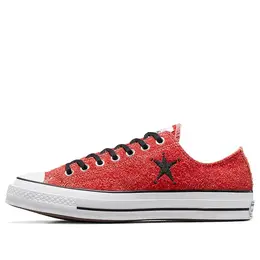 Кроссовки x stussy chuck 70 low 'poppy red' Converse, красный a07664c | poppy red/egret/black