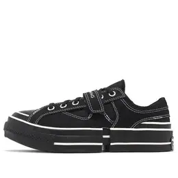 Кроссовки x feng chen wang chuck 70 low '2-in-1 - black' Converse, черный a08858c | black/white