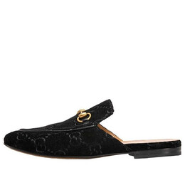 Кроссовки princetown flat 'black velvet' Gucci, черный 457114-9jt00-1000 | black