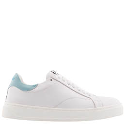 Lanvin DDB0 Leather Low-Top Sneakers, Brand Size 37 ( US Size 6 ) fw-skdk0a-gote-a23-white/blue