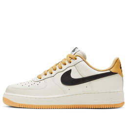 Кроссовки air force 1 '07 lv8 'sail tan black' Nike, белый fd9063-101 | white/yellow/black