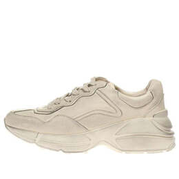 Кроссовки rhyton leather sneaker 'ivory' Gucci, белый 498916-a9l00-9522 | ivory leather