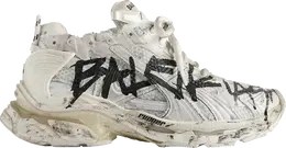 Кроссовки Balenciaga Runner Sneaker 'Graffiti - White Black', белый 772774 w3rbq 9010 | white