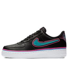 Кроссовки air force 1 '07 lv8 sport 'south beach' Nike, черный aj7748-002 | black/blue gale-laser fuchsia-white