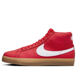 Кроссовки sb blazer mid orange label 'red gum' Nike, красный fj1680-600 | red/white/gum light brown