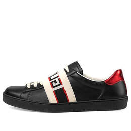 Кроссовки ace stripe leather 'black' Gucci, черный 523469-ofivo-1076 | black