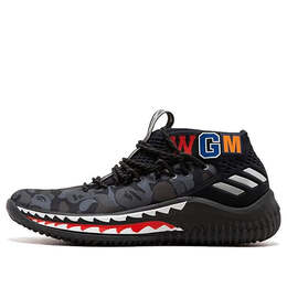 Кроссовки x a bathing ape dame 4 'black camo' Adidas, мультиколор ap9975 | pantone/matte silver/core black