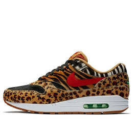 Кроссовки x atmos air max 1 dlx 'animal pack' 2018 Nike, мультиколор aq0928-700 | wheat/sport red-bison-classic green