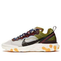 Кроссовки react element 87 'moss' Nike, мультиколор aq1090-300 | moss/black-el dorado-deep royal blue