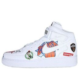 Кроссовки x supreme nba x air force 1 mid 07 'white' Nike, белый aq8017-100 | white