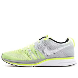 Кроссовки flyknit trainer 'volt white' Nike, белый 532984-714 | white/green/multi-color