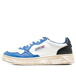 Кроссовки medalist leather low 'distressed white black azure' Autry, белый avlm-sv10 | white/black/azure