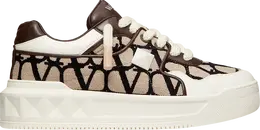 Кроссовки Valentino One Stud XL Low 'Toile Iconographe - Natural Fondant', коричневый 3y2s0g37iff kfn | brown