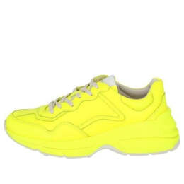 Кроссовки rhyton low 'yellow fluorescent' Gucci, желтый 549093-ozr00-7205 | yellow fluorescent/white