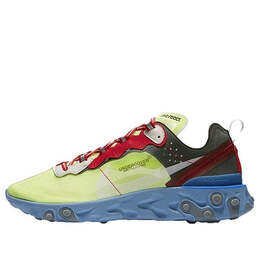 Кроссовки undercover x react element 87 'volt' Nike, мультиколор bq2718-700 | volt/university red-black-white