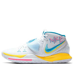 Кроссовки kyrie 6 'neon graffiti' Nike, белый bq4630-101 | white/blue