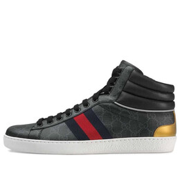 Кроссовки ace gg high top 'black' Gucci, черный 555197-92t20-1140 | black