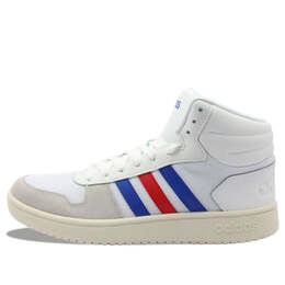Кроссовки hoops 2.0 mid 'white royal scarlet' Adidas, красный fw8252 | red/white/blue/gray