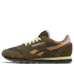 Кроссовки brain dead x classic leather 'fuzzy suede' Reebok, коричневый fy0832 | brown