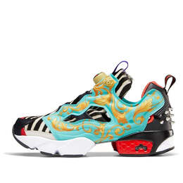 Кроссовки illuminations minions x instapump fury 'vicious 6' Reebok, черный fy9092 | black/white/blue/purple